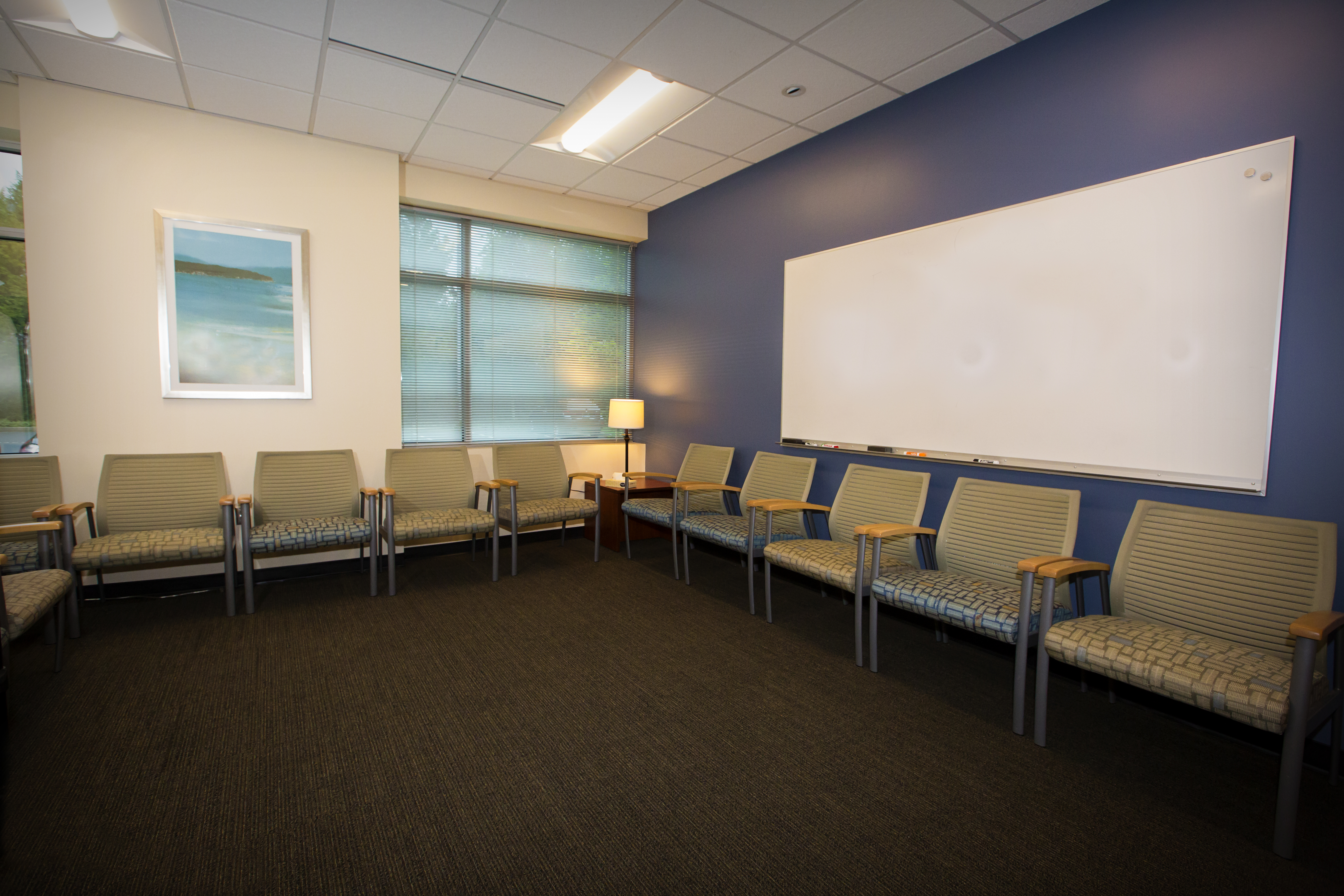 The Beaverton group room with chairs arranged in a circle